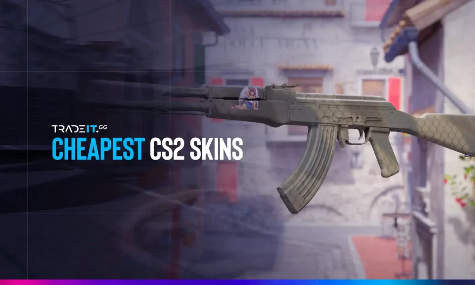 Cheapest CS2 Skins guide showing an AK-47 in-game